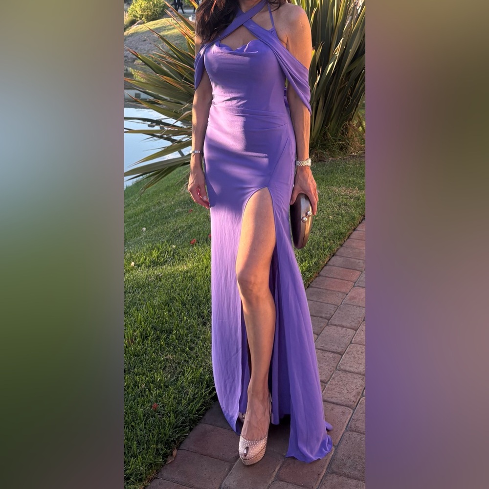 Michael Costello Vibrant Purple Maxi Dress